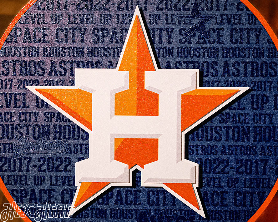 Houston Astros CRAFT SERIES 3D Embossed Metal Wall Art