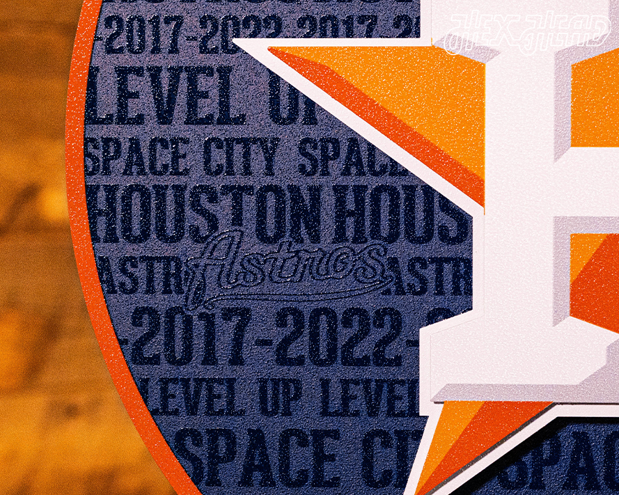 Houston Astros CRAFT SERIES 3D Embossed Metal Wall Art