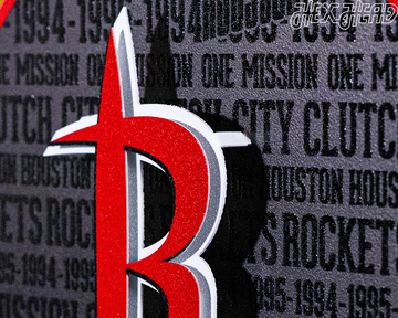 Houston Rockets CRAFT SERIES 3D Embossed Metal Wall Art