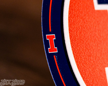 Illinois Fighting Illini "Double Play" On the Shelf or on the Wall Art