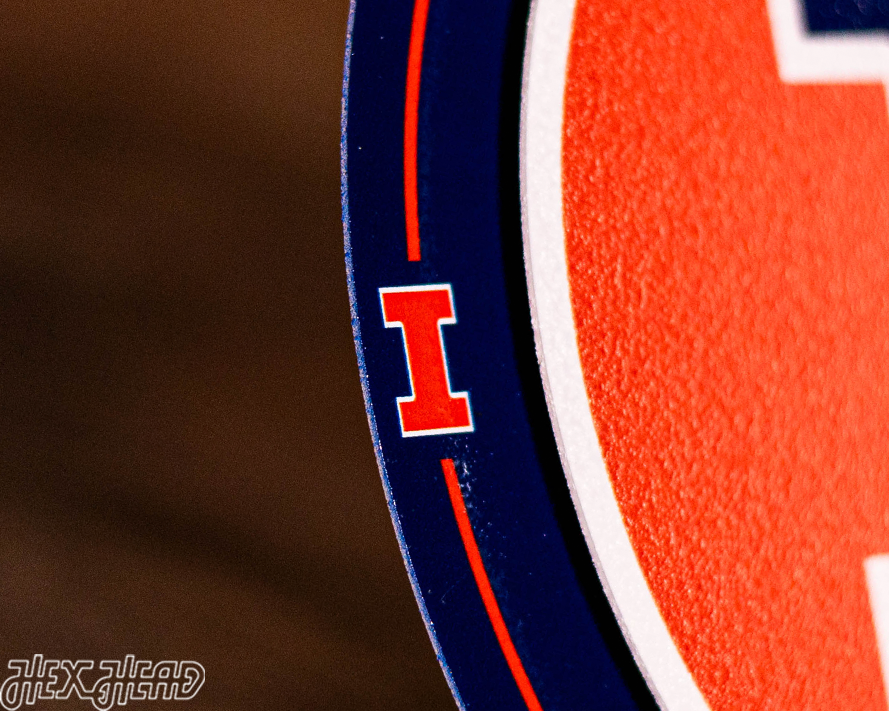 Illinois Fighting Illini "Double Play" On the Shelf or on the Wall Art