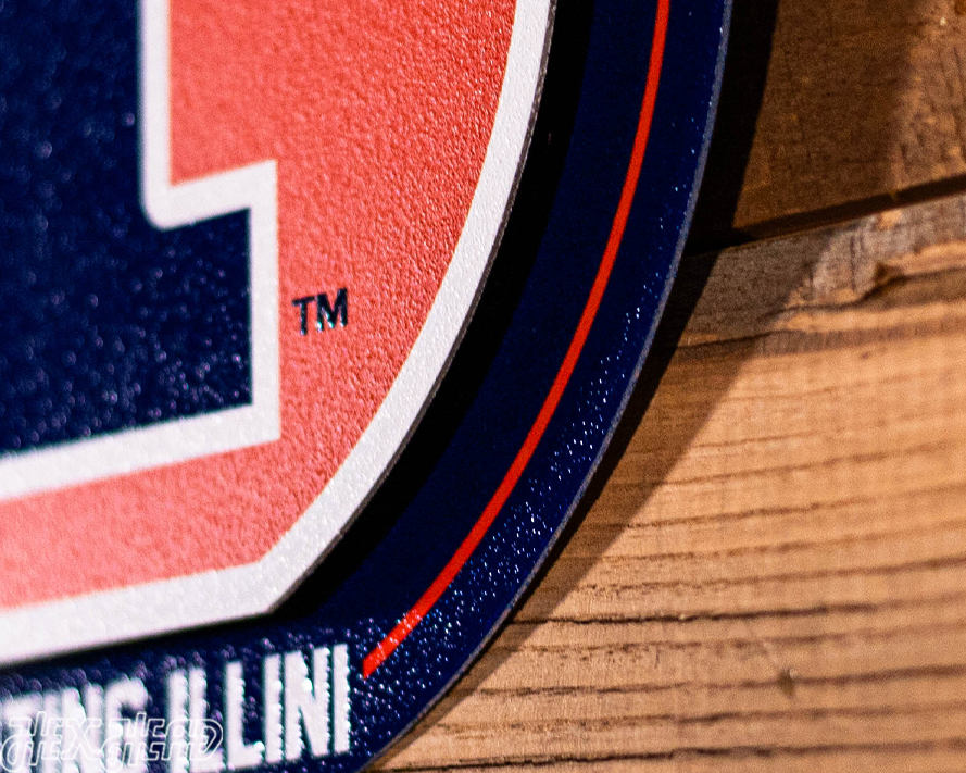 Illinois Fighting Illini "Double Play" On the Shelf or on the Wall Art