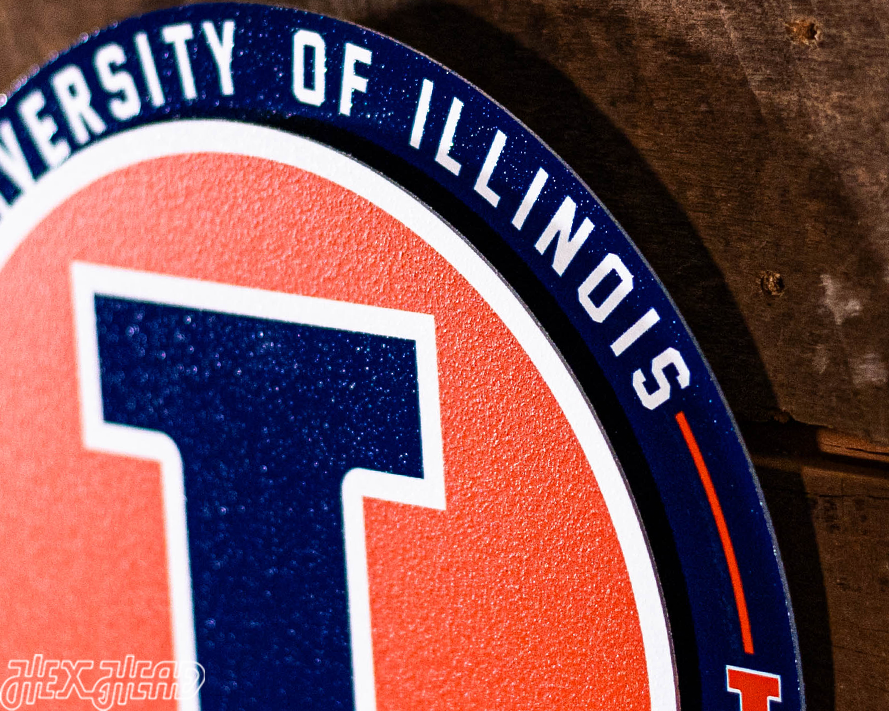 Illinois Fighting Illini "Double Play" On the Shelf or on the Wall Art