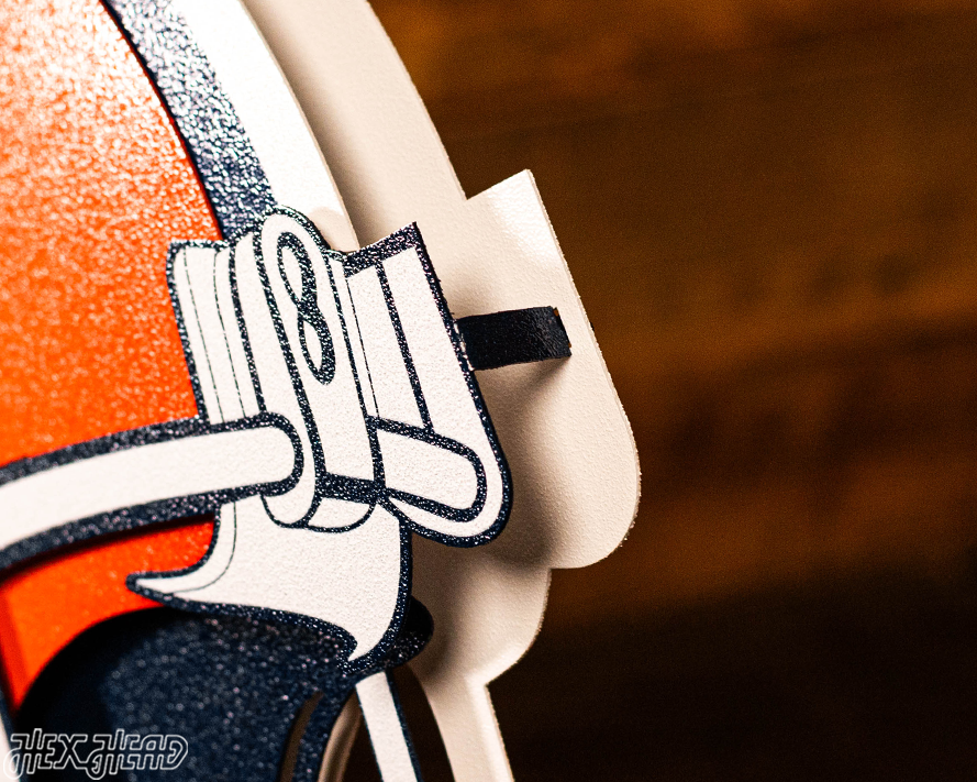 Illinois Fighting Illini BLITZ COLLECTION - 8 LAYER Helmet 3D Metal Wall Art