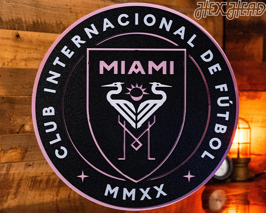 Inter Miami CF 3D Vintage Metal Wall Art