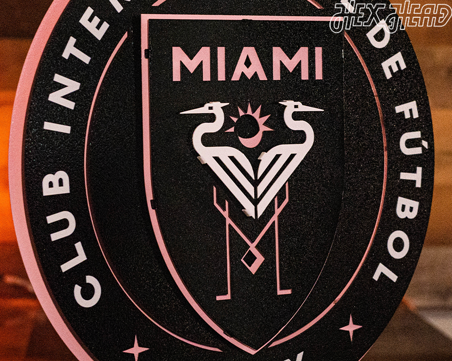 Inter Miami CF 3D Vintage Metal Wall Art