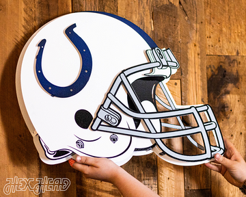 Indianapolis Colts BLITZ Collection - 8 Layer Helmet 3D Vintage Metal Wall Art