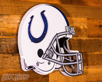 Indianapolis Colts BLITZ Collection - 8 Layer Helmet 3D Vintage Metal Wall Art