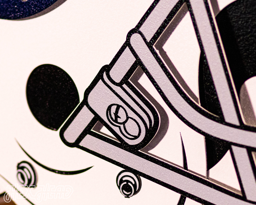 Indianapolis Colts BLITZ Collection - 8 Layer Helmet 3D Vintage Metal Wall Art