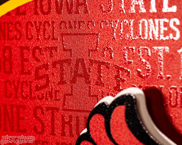 Iowa State Cyclones CRAFT SERIES 3D Embossed Metal Wall Art