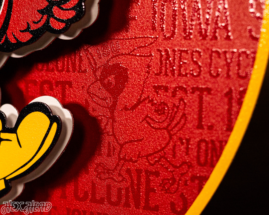 Iowa State Cyclones CRAFT SERIES 3D Embossed Metal Wall Art