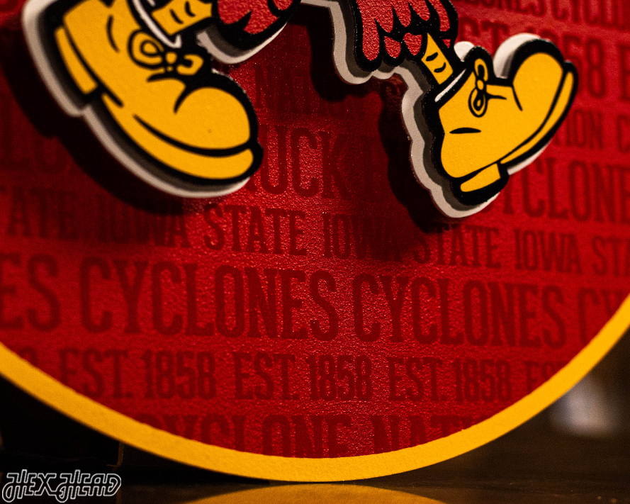 Iowa State Cyclones CRAFT SERIES 3D Embossed Metal Wall Art