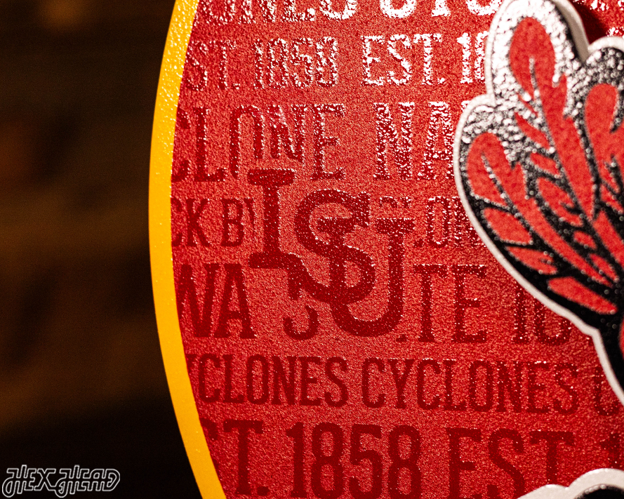 Iowa State Cyclones CRAFT SERIES 3D Embossed Metal Wall Art
