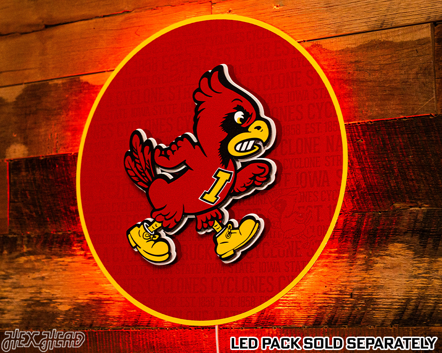 Iowa State Cyclones CRAFT SERIES 3D Embossed Metal Wall Art