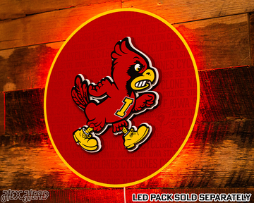 Iowa State Cyclones CRAFT SERIES 3D Embossed Metal Wall Art