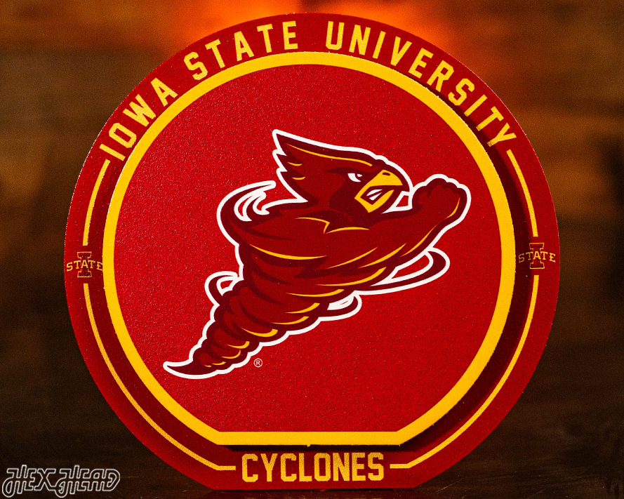Iowa State Cyclones "Double Play" On the Shelf or on the Wall Art