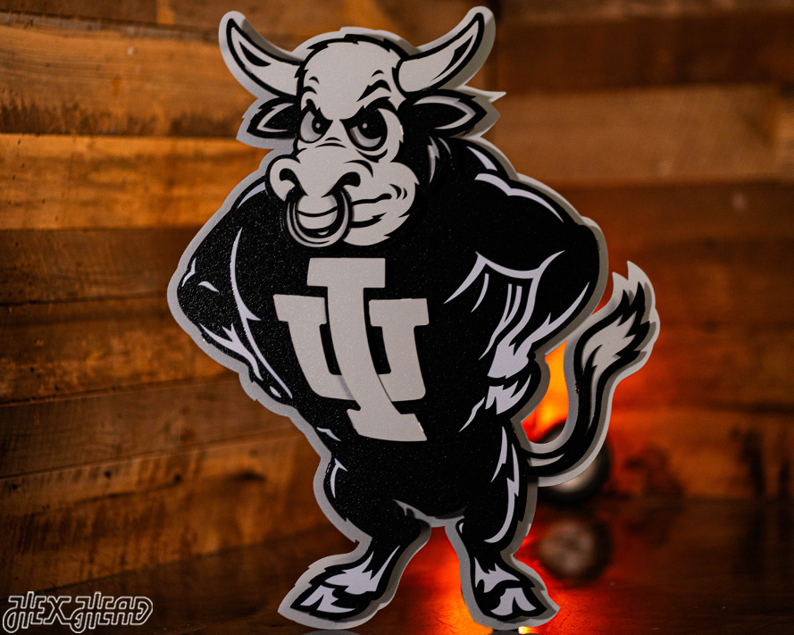 MONOCHROME - Indiana Hoosiers "1960's BISON" 3D Vintage Metal Wall Art