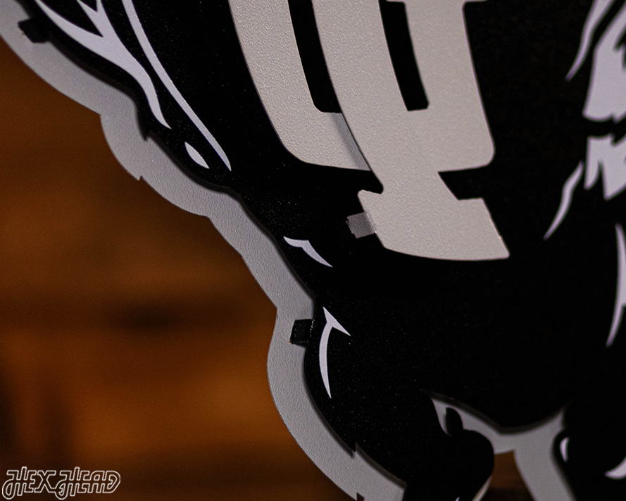 MONOCHROME - Indiana Hoosiers "1960's BISON" 3D Vintage Metal Wall Art