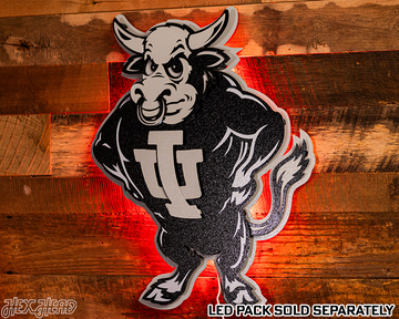 MONOCHROME - Indiana Hoosiers "1960's BISON" 3D Vintage Metal Wall Art