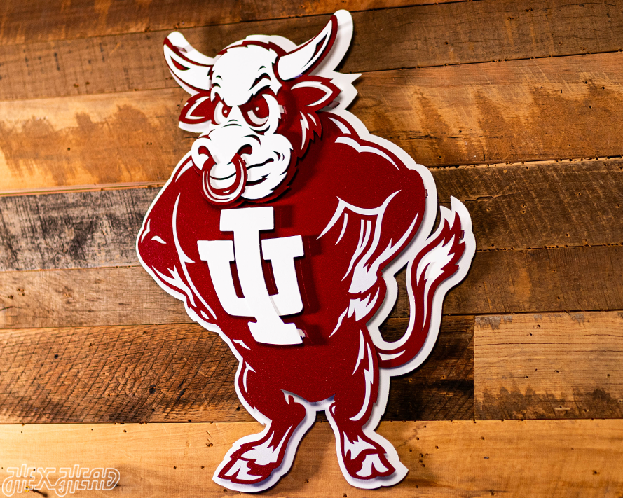 Indiana Hoosiers "1960's BISON" 3D Vintage Metal Wall Art