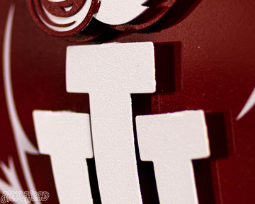 Indiana Hoosiers "1960's BISON" 3D Vintage Metal Wall Art