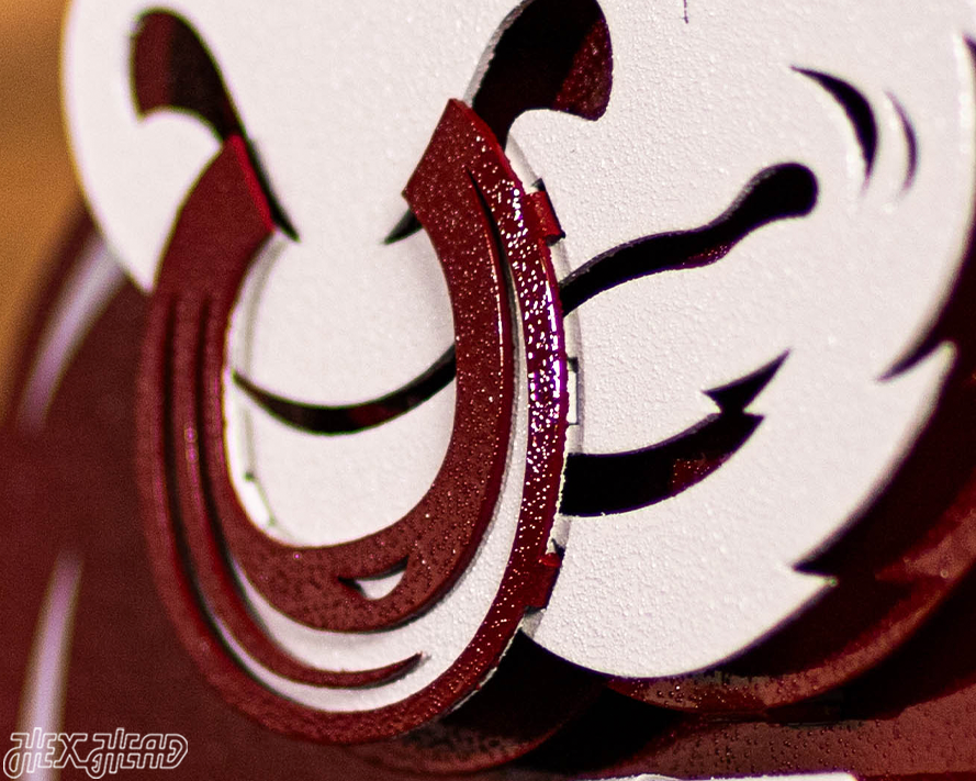 Indiana Hoosiers "1960's BISON" 3D Vintage Metal Wall Art