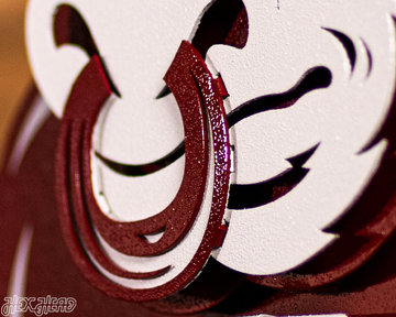 Indiana Hoosiers "1960's BISON" 3D Vintage Metal Wall Art