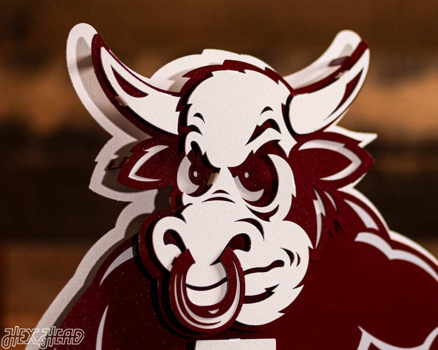 Indiana Hoosiers "1960's BISON" 3D Vintage Metal Wall Art