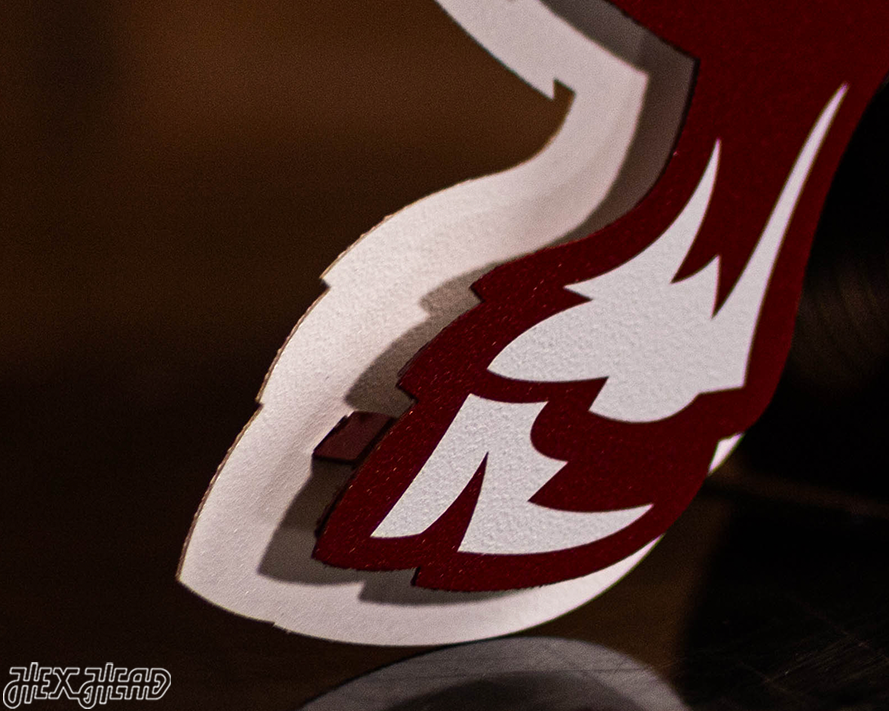 Indiana Hoosiers "1960's BISON" 3D Vintage Metal Wall Art