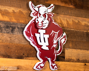 Indiana Hoosiers "1960's BISON" 3D Vintage Metal Wall Art