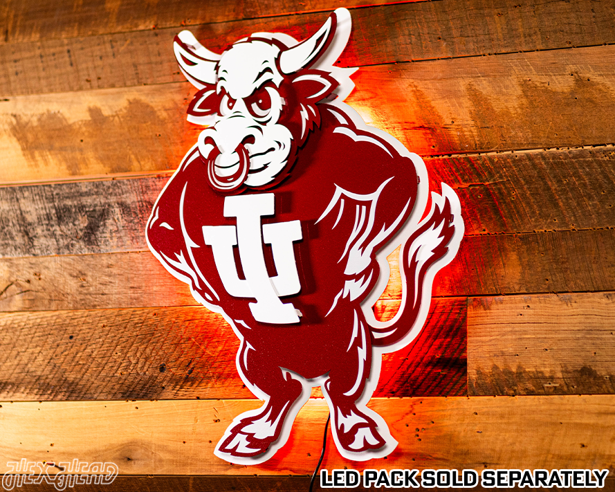 Indiana Hoosiers "1960's BISON" 3D Vintage Metal Wall Art