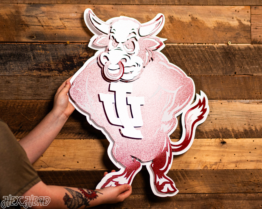 Indiana Hoosiers "1960's BISON" 3D Vintage Metal Wall Art