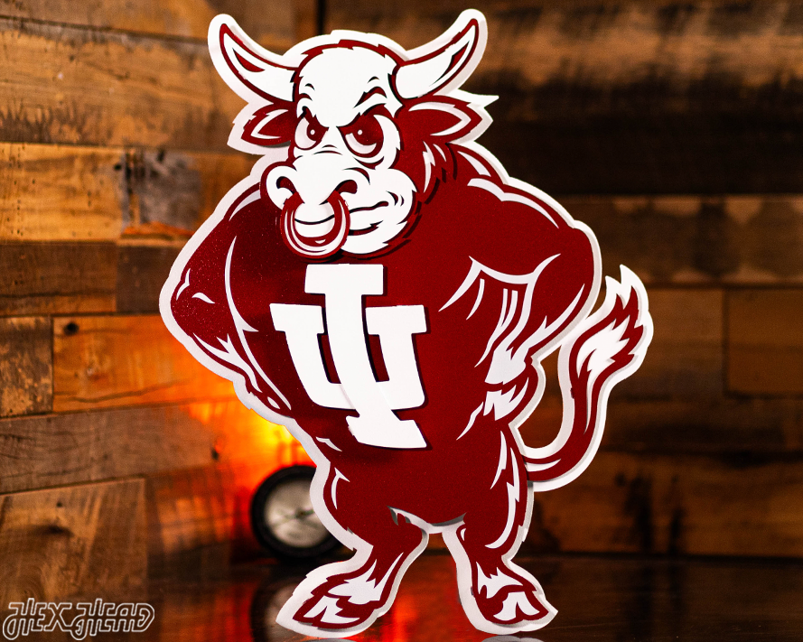 Indiana Hoosiers "1960's BISON" 3D Vintage Metal Wall Art