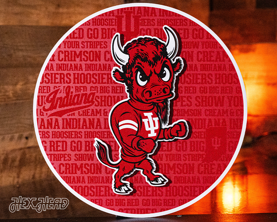 Indiana Hoosiers CRAFT SERIES 3D Embossed Metal Wall Art