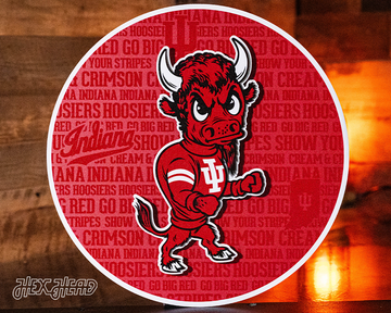 Indiana Hoosiers CRAFT SERIES 3D Embossed Metal Wall Art