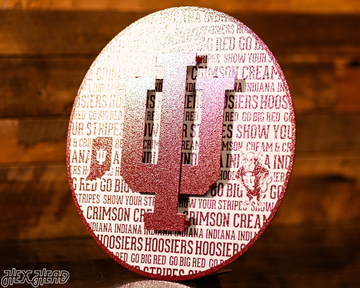 Indiana Hoosiers "IU" CRAFT SERIES 3D Embossed Metal Wall Art