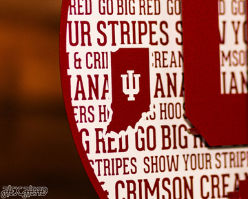 Indiana Hoosiers "IU" CRAFT SERIES 3D Embossed Metal Wall Art