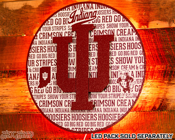 Indiana Hoosiers "IU" CRAFT SERIES 3D Embossed Metal Wall Art