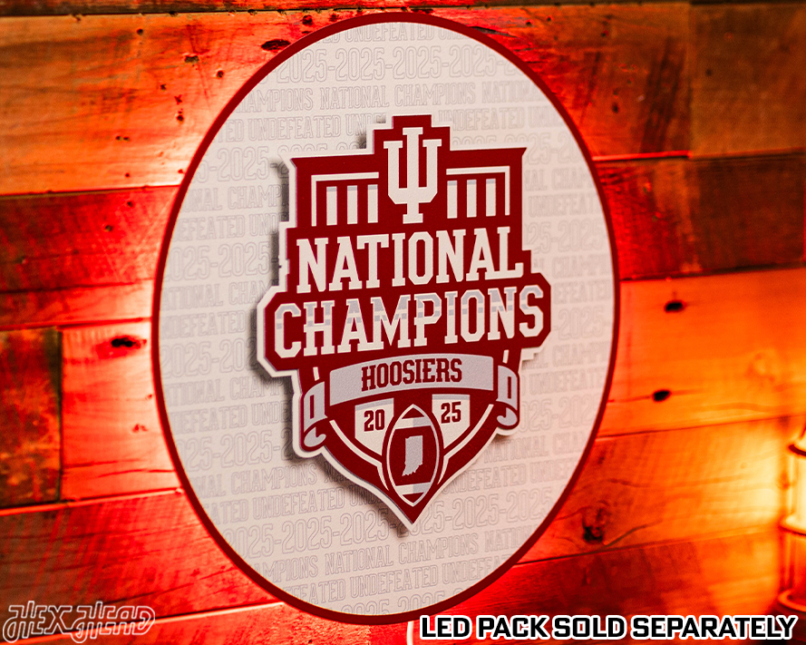 Indiana Hoosiers Official 2025 National Champions Craft Series 3D Embossed Metal Wall Art