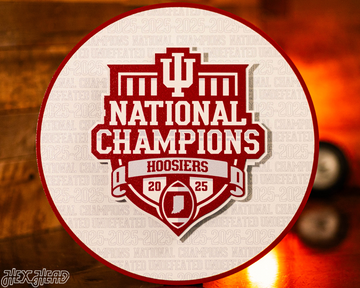 Indiana Hoosiers Official 2025 National Champions Craft Series 3D Embossed Metal Wall Art