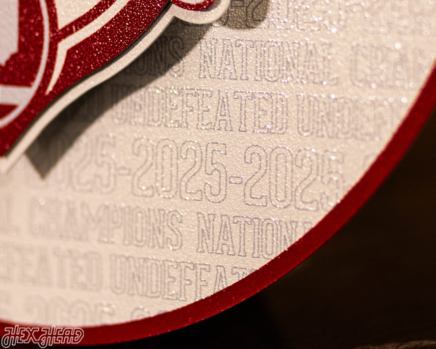Indiana Hoosiers Official 2025 National Champions Craft Series 3D Embossed Metal Wall Art