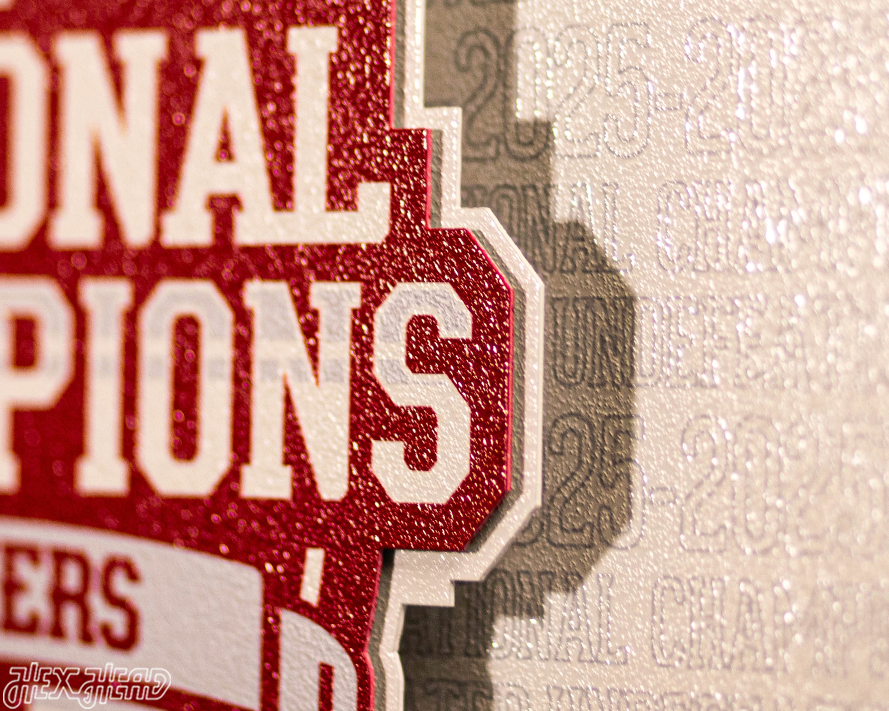 Indiana Hoosiers Official 2025 National Champions Craft Series 3D Embossed Metal Wall Art