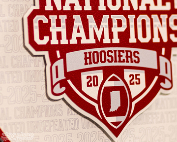 Indiana Hoosiers Official 2025 National Champions Craft Series 3D Embossed Metal Wall Art