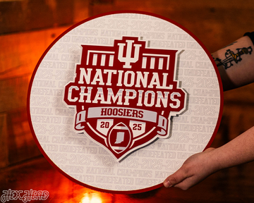 Indiana Hoosiers Official 2025 National Champions Craft Series 3D Embossed Metal Wall Art