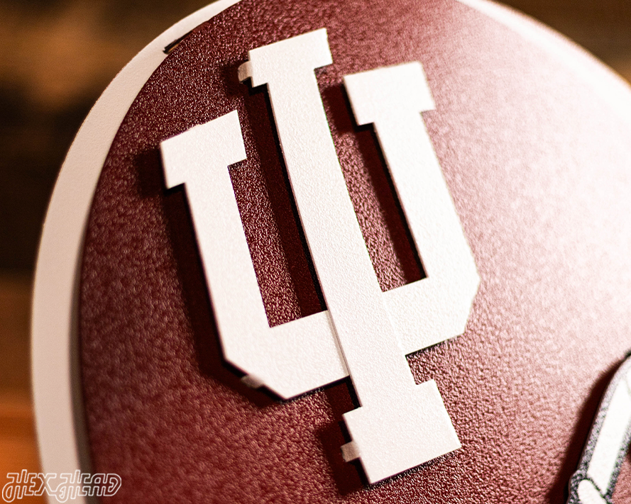 Indiana Hoosiers BLITZ COLLECTION - 8 LAYER 3D Metal Wall Art