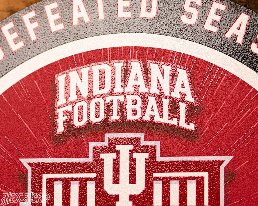 Varsity Collection - Indiana Hoosiers "UNDEFEATED" 2025 National Champions Single Layer Metal Wall Art