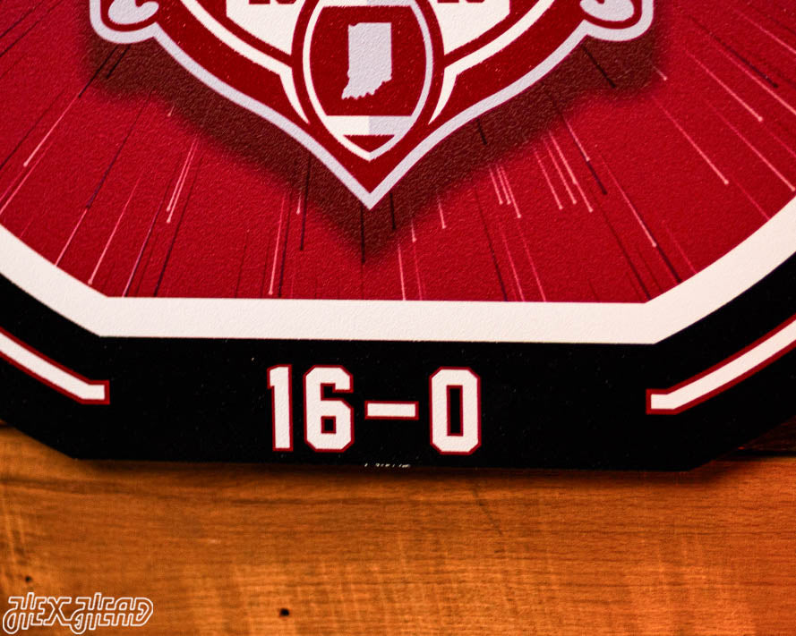 Varsity Collection - Indiana Hoosiers "UNDEFEATED" 2025 National Champions Single Layer Metal Wall Art