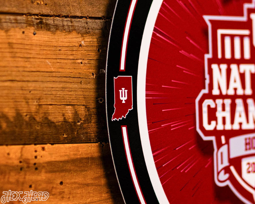 Varsity Collection - Indiana Hoosiers "UNDEFEATED" 2025 National Champions Single Layer Metal Wall Art
