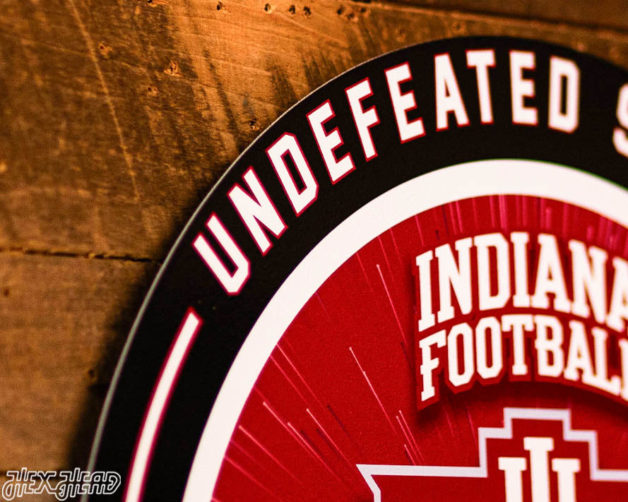 Varsity Collection - Indiana Hoosiers "UNDEFEATED" 2025 National Champions Single Layer Metal Wall Art