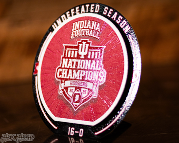 Indiana Hoosiers Official 2025 National Champions "Double Play" On the Shelf or on the Wall Art